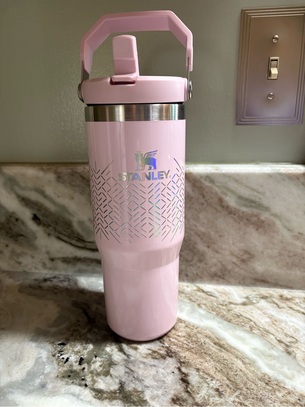 Stanley 30 OZ Pink Insulated Travel Tumbler with Carry Handle